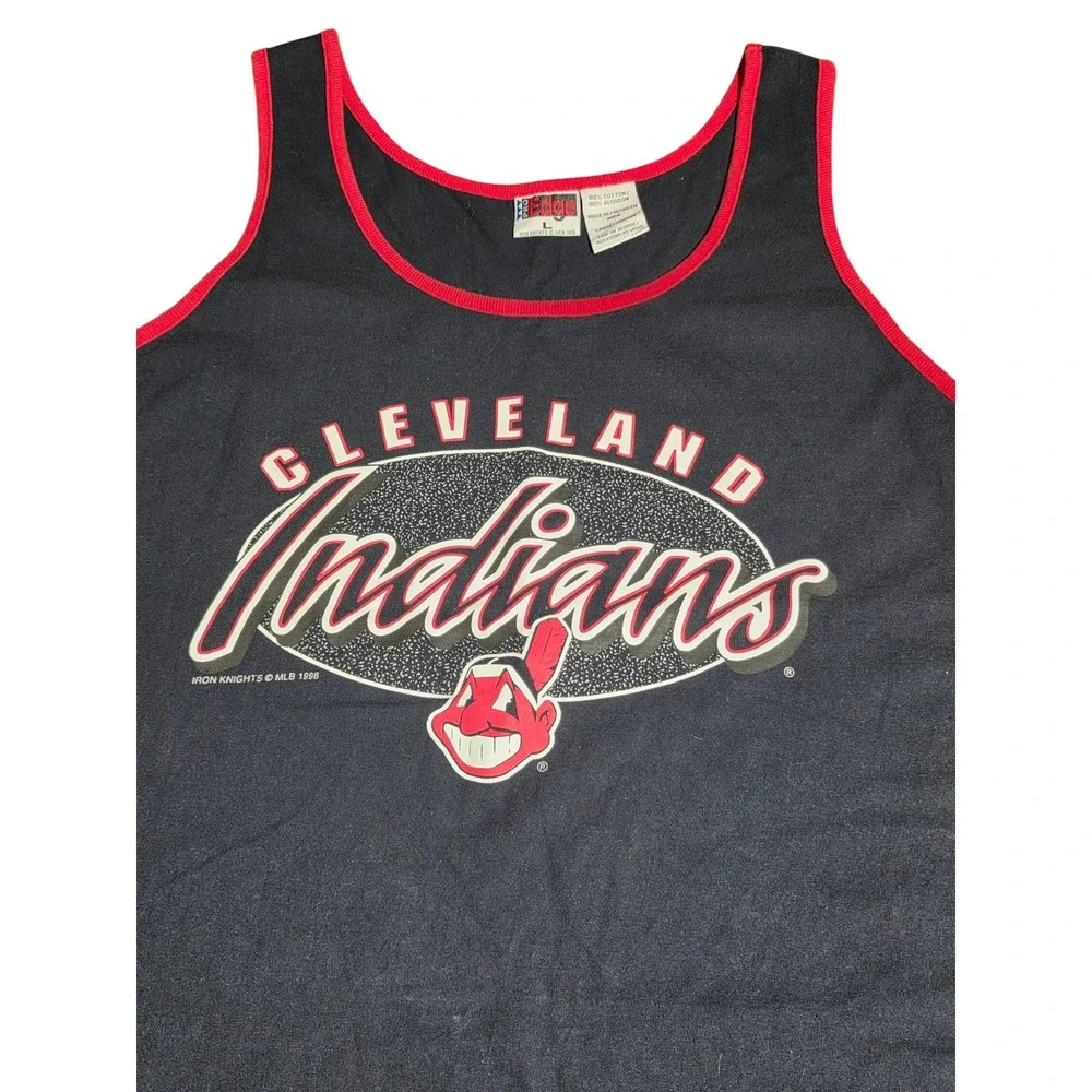 Vintage 1998 Cleveland Indians Pro Edge Tank Top Chief‎ Wahoo Mens Large MLB 90s